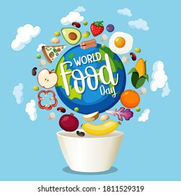 World food day banner  illustration