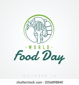 World Food Day Banner vector illustration outline style. Vector illustration EPS.8 EPS.10