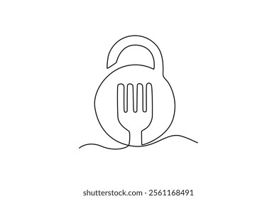 World Food Day concept. Single line draw design vector graphic illustration.