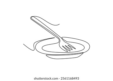 World Food Day concept. Single line draw design vector graphic illustration.