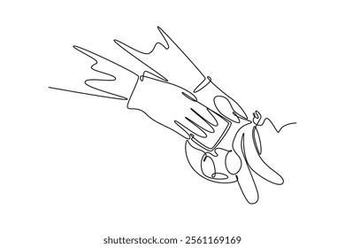 World Food Day concept. Single line draw design vector graphic illustration.