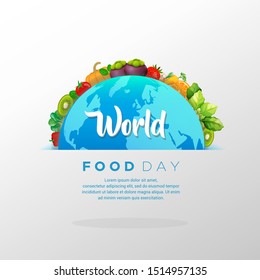 World food day design with earth. World Food day Background