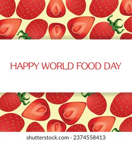 World Food Day. Holiday concept. Template for background, banner, card, poster with text inscription