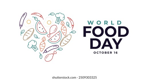 World food day illustration template design	