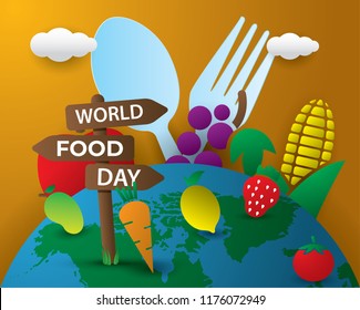 World Food Day Food Day Illustration World Food Day Vector