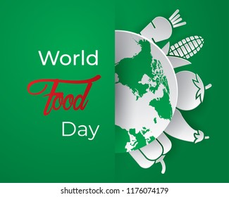 world food day food day illustration world food day vector paper art