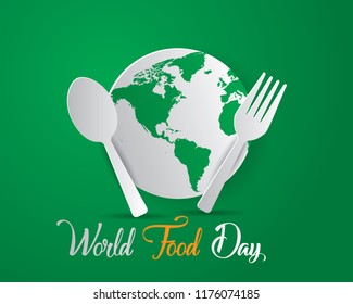 World Food Day Food Day Illustration World Food Day Vector Paper Art