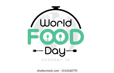 World Food day isolated on white background. Vector Illustration.