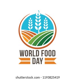 world food day logo badge concept