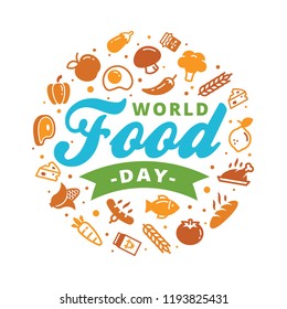 world food day logo banner concept