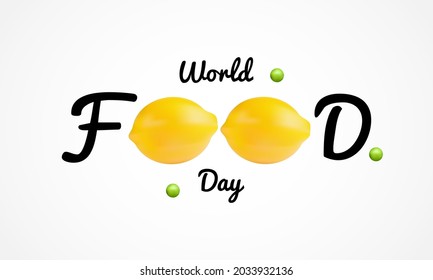 World Food day is observed every year on October 16, promotes global awareness and action for those who suffer from hunger and for the need to ensure healthy diets for all. Vector illustration