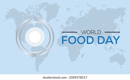 world food day is observed every year on October. Food and Drink Awareness concept. background, placard, banner template Vector illustration design.