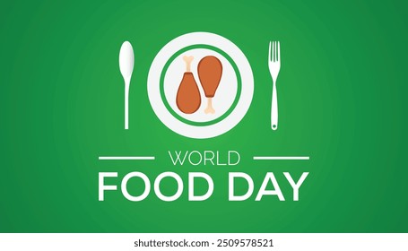 world food day is observed every year on October. Food and Drink Awareness concept. background, placard, banner template Vector illustration design.