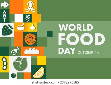 world food day on october 16 business brochure flyer banner design horizontal template vector, cover presentation abstract, modern publication poster and flag-banner.