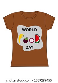 WORLD FOOD DAY ON THE T SHIRT