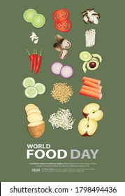 World food day Poster Design Template Vector Illustration