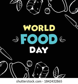 world food day slogan, design for template purposes, brochures, baghround