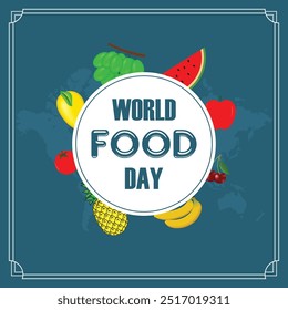 world food day social media poster and background