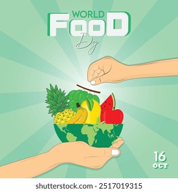 world food day social media poster and background
