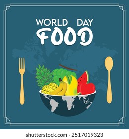 world food day social media poster and background