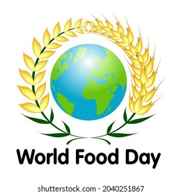 world food day symbol illustration, simple flat vector design