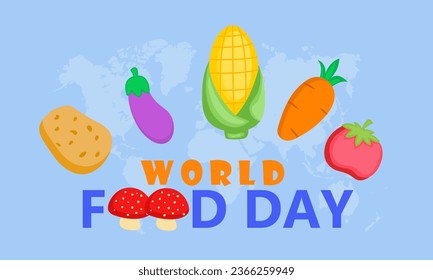 world food day vector background illustration.