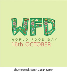 world food day vector, editable layer