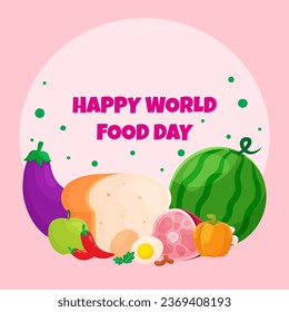 World Food Day Vector Flat Illustration by galle_maya