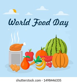 World Food Day Vector Illustration.