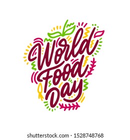 World Food Day Vector Illustration. Suitable for greeting card, poster and banner.