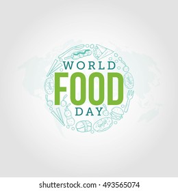 World Food Day Vector Illustration. Suitable for greeting card, poster and banner.