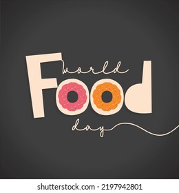 world food day vector logo