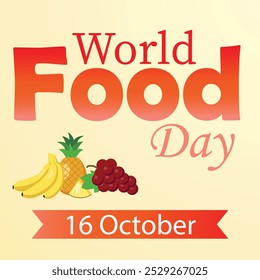 Diseño del cartel del Vector del Día Mundial de la Alimentación
