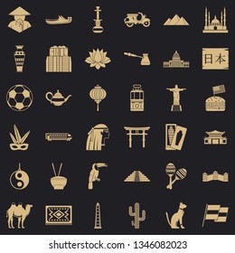 World food icons set. Simple style of 36 world food vector icons for web for any design