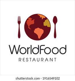 World Food logo inspiration. designs template, vector illustration.