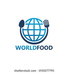 World food logo template design