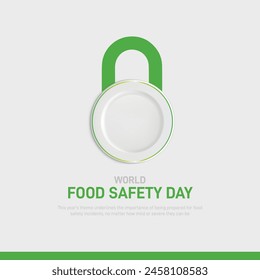 world food safety day. world food safety day 2024 creative concept banner, poster, social media post, background, festoon, brochure, cover page etc. prepare for the unexpected.