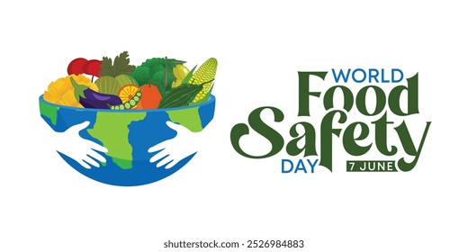 Dia Mundial da Segurança Alimentar 7 de junho, ilustração vetorial do modelo de design de mídia social do Dia Mundial da Segurança Alimentar, Dia da Alimentação