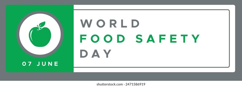 World food safety day. Apple and circle concept. 3D illustration.07 june food safety day.