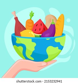 World food safety day background design template for social media post