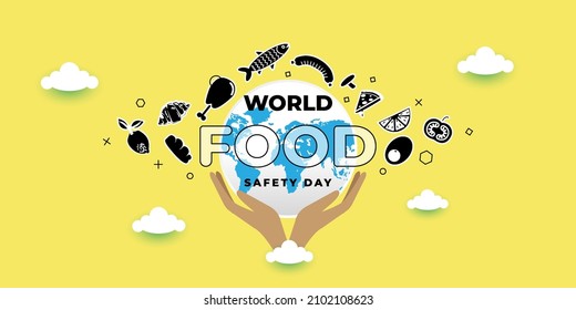 world food safety day concept vector illustration. celebrated on 7 June 