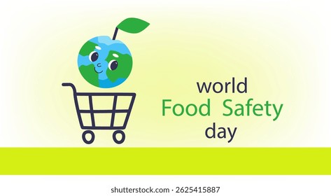World Food Safety Day concept. WFSD celebrated banner. Vector flat cartoon illustration.