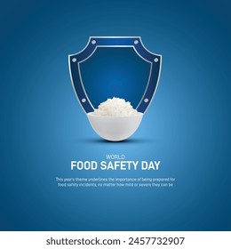 día mundial de la seguridad alimentaria. Anuncio creativo del concepto del día mundial de la seguridad alimentaria, afiche, publicación en las redes sociales, antecedentes, feston, folleto, portada, etc.