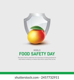 día mundial de la seguridad alimentaria. Anuncio creativo del concepto del día mundial de la seguridad alimentaria, afiche, publicación en las redes sociales, antecedentes, feston, folleto, portada, etc.