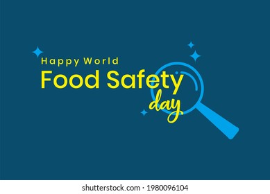 World Food Safety Day, Holiday Concept. Template For Background, Banner, Card, Poster, T-shirt With Text Inscription, Vector Eps 10