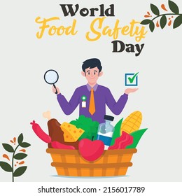 World Food Safety Day Illustration.