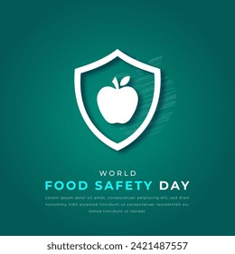 World Food Safety Day Paper cut style Vector Design Illustration for Background, Poster, Banner, Advertising, Greeting Card