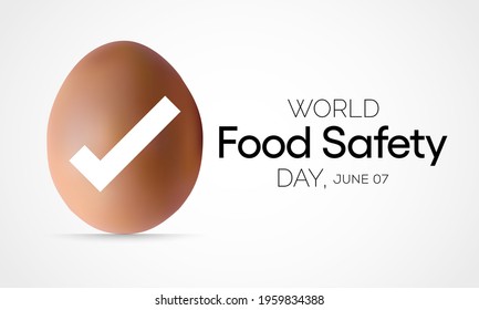 World Food Safety Day (WFSD) celebrated on 7 June every year, aims to draw attention and inspire action to help prevent, detect and manage foodborne risks. Vector illustration.