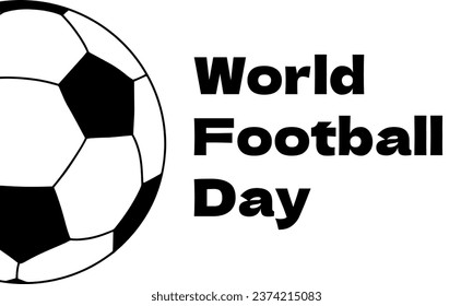 World football day background concept. Football or soccer vector illustration on isolated background