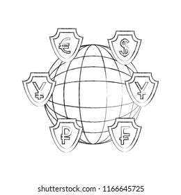 world foreign exchange shield coins economy
